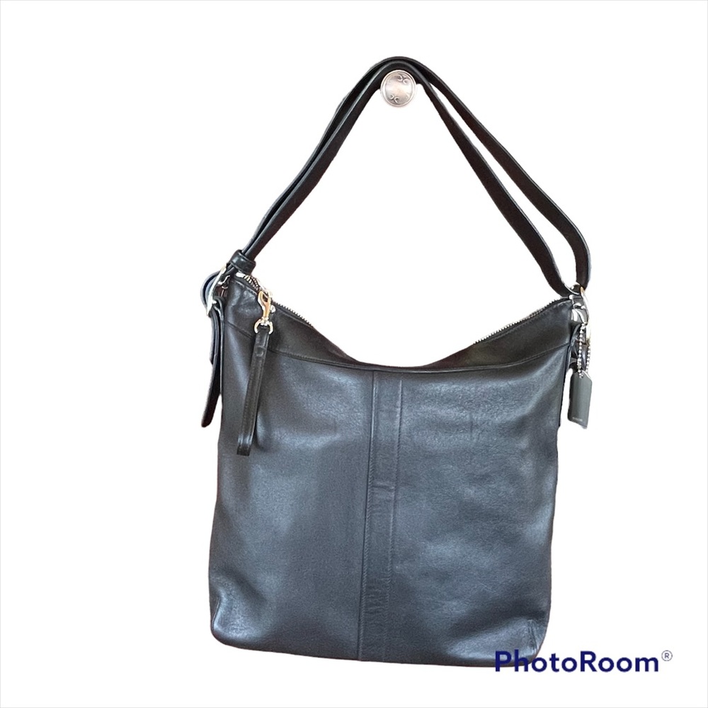 Coach Leather Purse Tote Black Authentic
